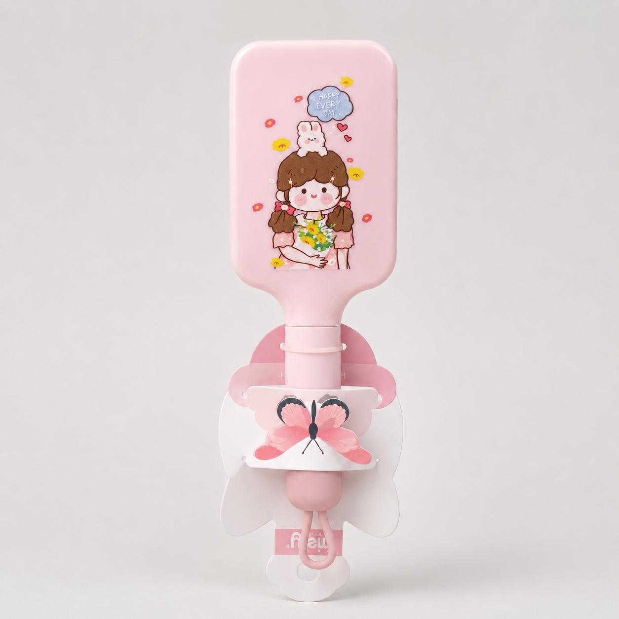 Cepillo Paddle Infantil Happy Day Pink