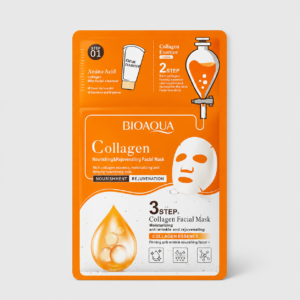 Mascarilla Facial Tela Bioaqua 3 Pasos Colágeno 25g