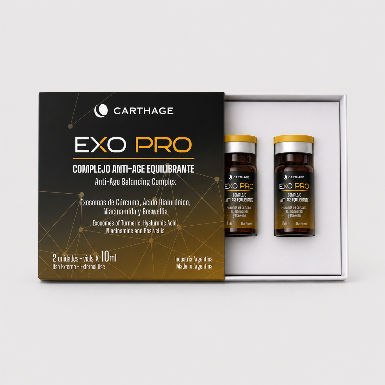 Complejo Anti Age Equilibrante con Exosomas de Cúrcuma Carthage10ml