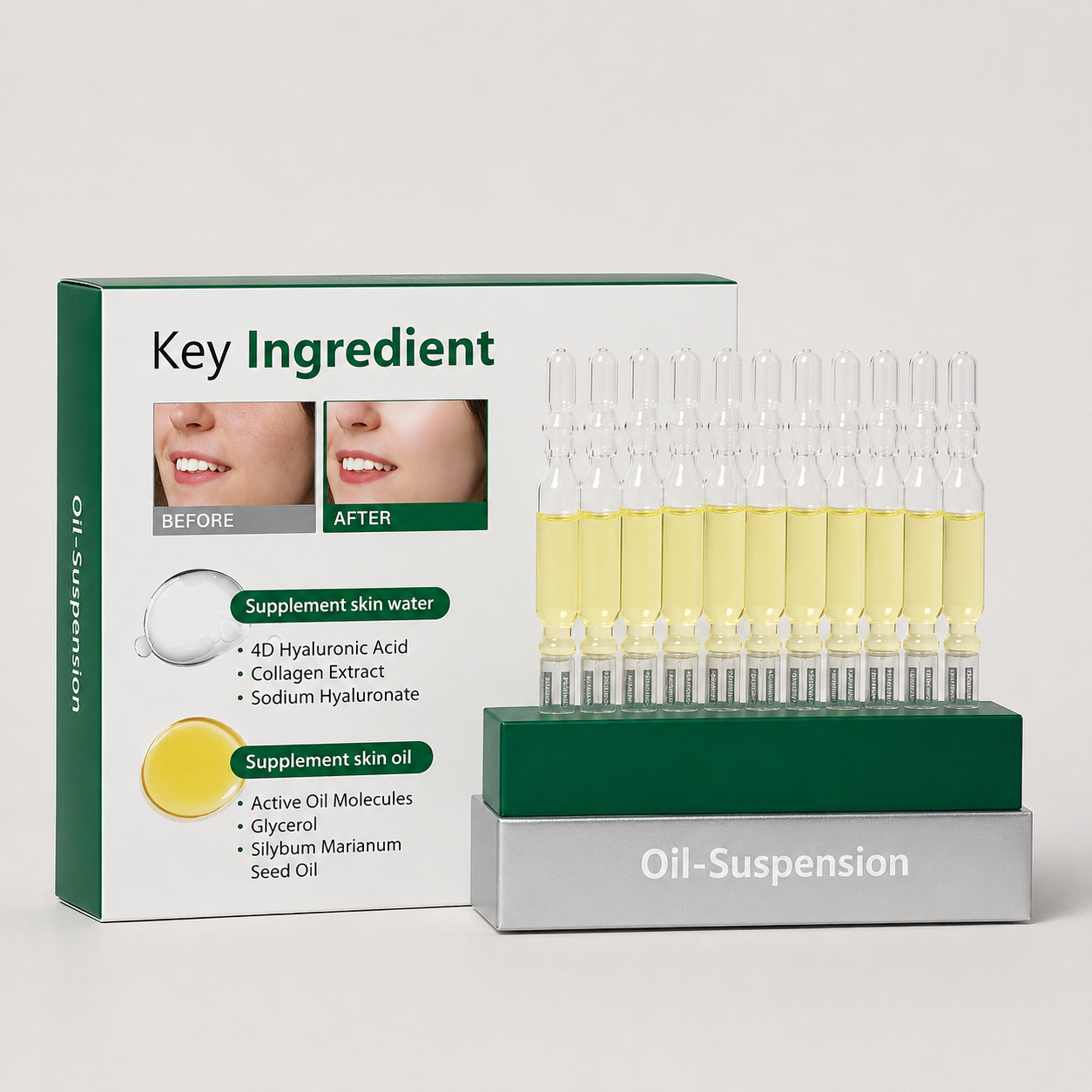 KOEC Oil Repair Serum en Ampollas Ácido Hialurónico + Vitamina C + Colágeno